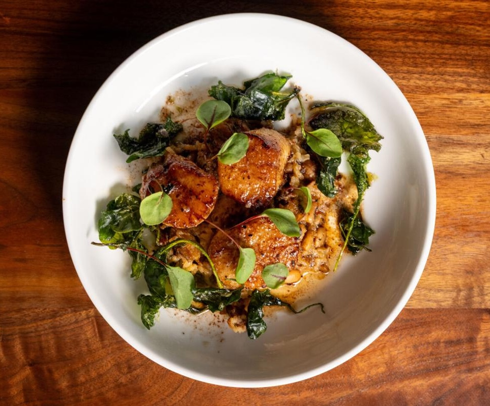 scallops on a plate